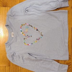 Gap heart shirt extra soft, size S (6-7)